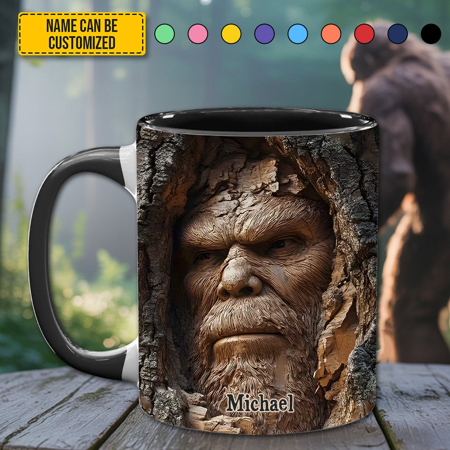 Cosmic Footsteps – Personalized Bigfoot Accent Mug