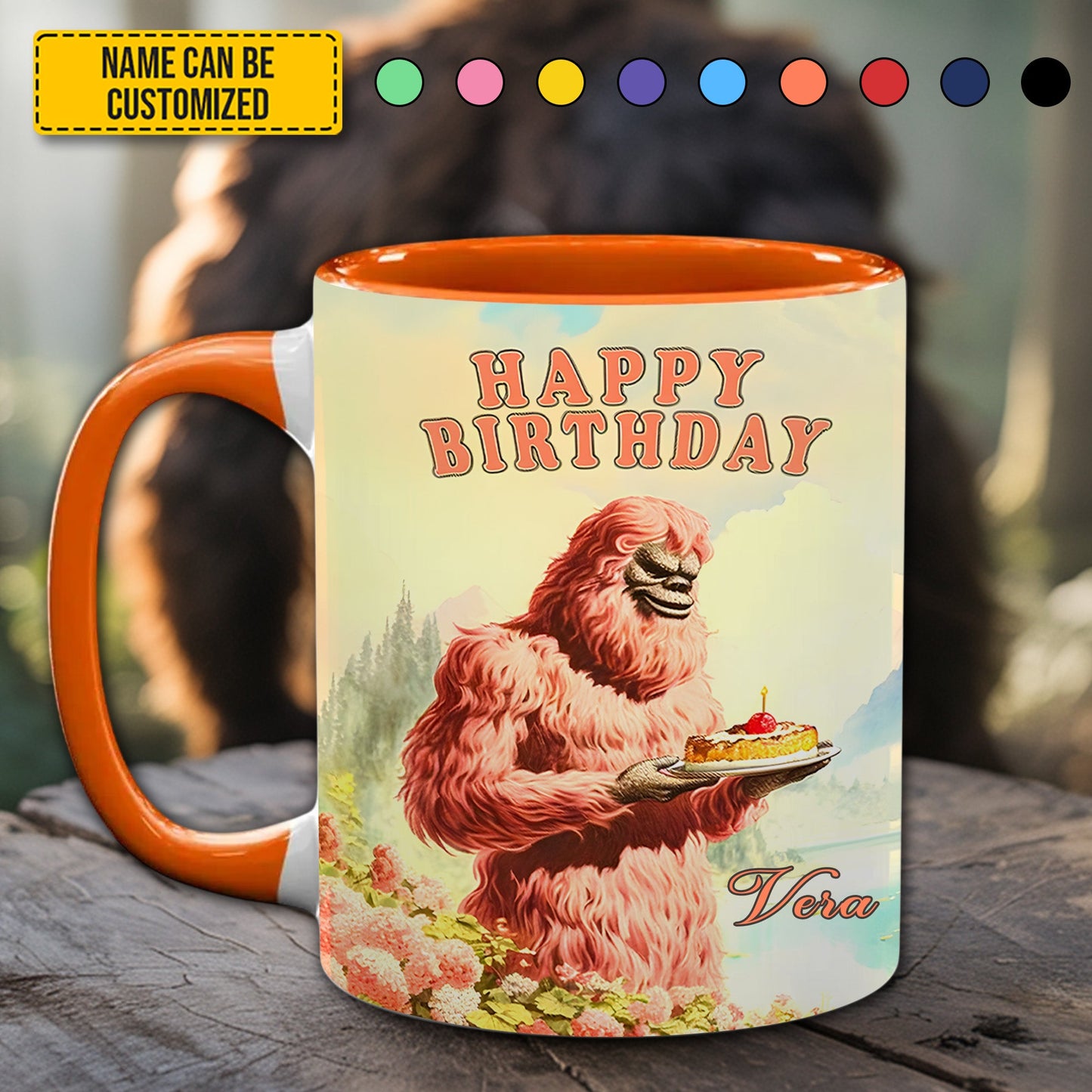 So Glad I Found You - BigFoot Lovers Anniversary Personalized Bigfoot Accent Mug!