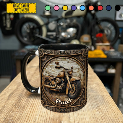 Biker Accent Mug - Personalized Biker Accent Mug