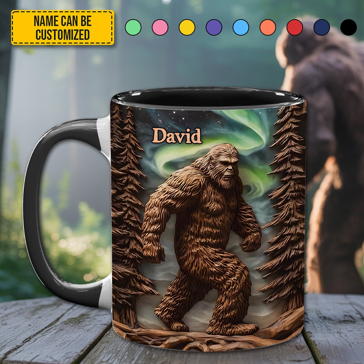 Wilderness Legend - Personalized Bigfoot Accent Mug