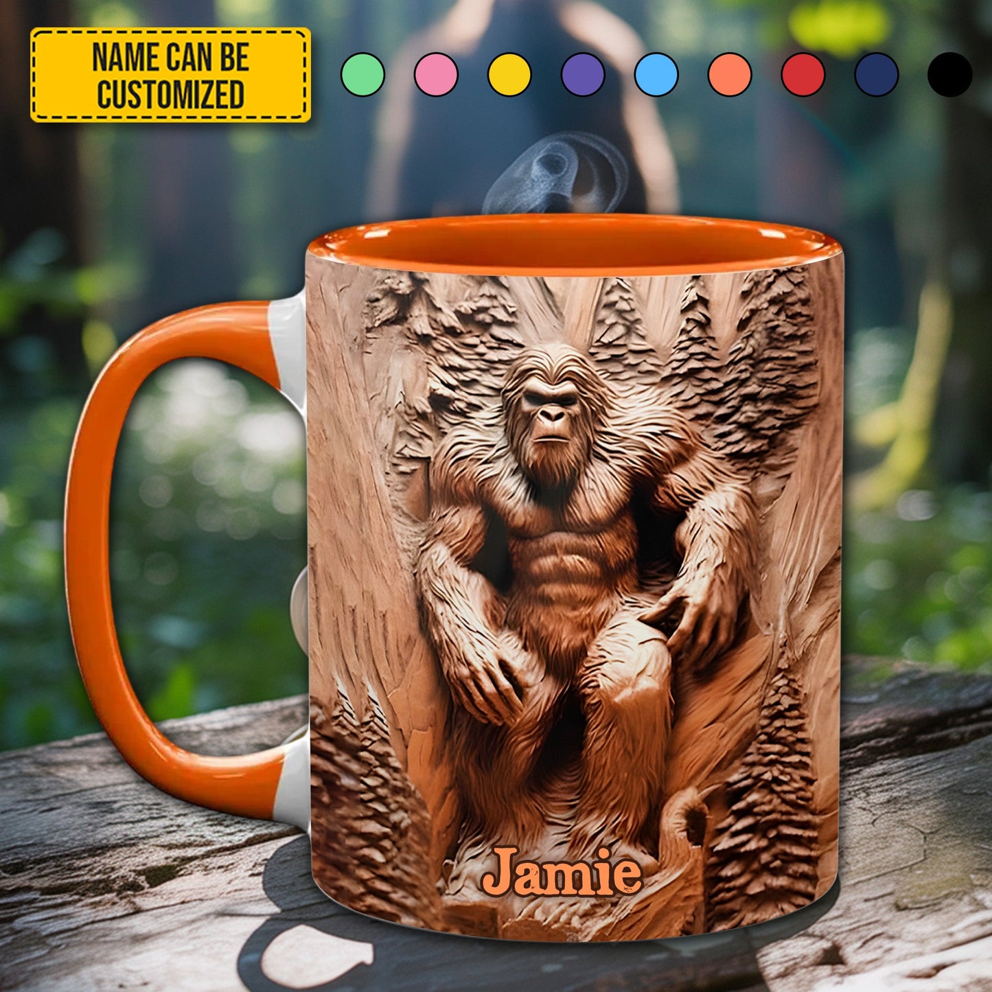 Legend in the Trees – Personalized Sasquatch/Bigfoot Accent Mug