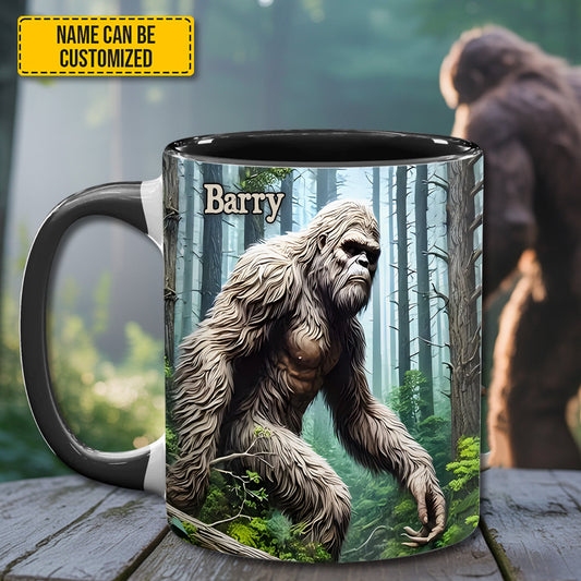 Not All Who Wander Are Lost – Personalized Bigfoot Accent Mug