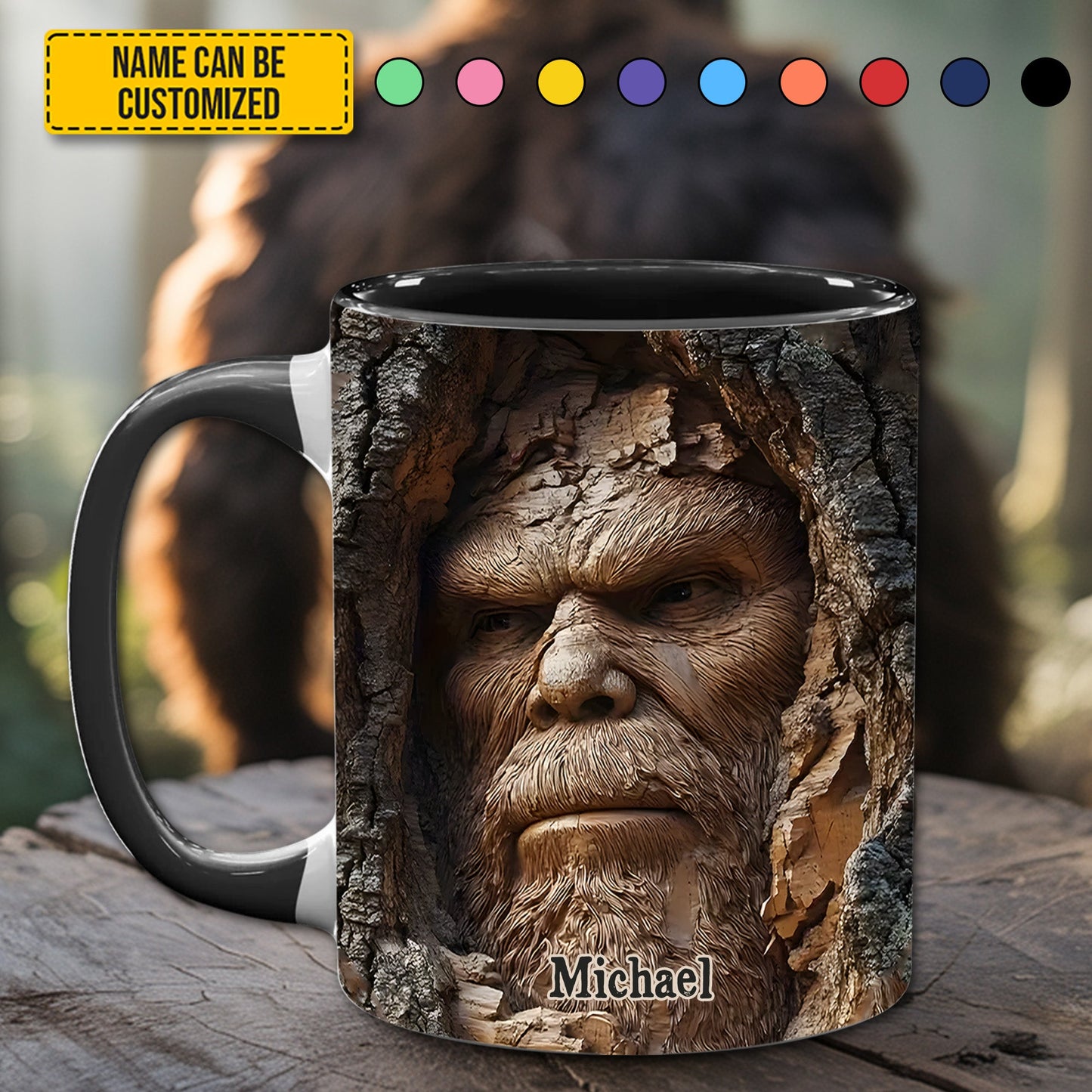 Cosmic Footsteps – Personalized Bigfoot Accent Mug