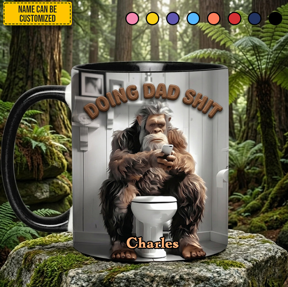 Doing Dad Shit - Personalized Bigfoot Accent Mug