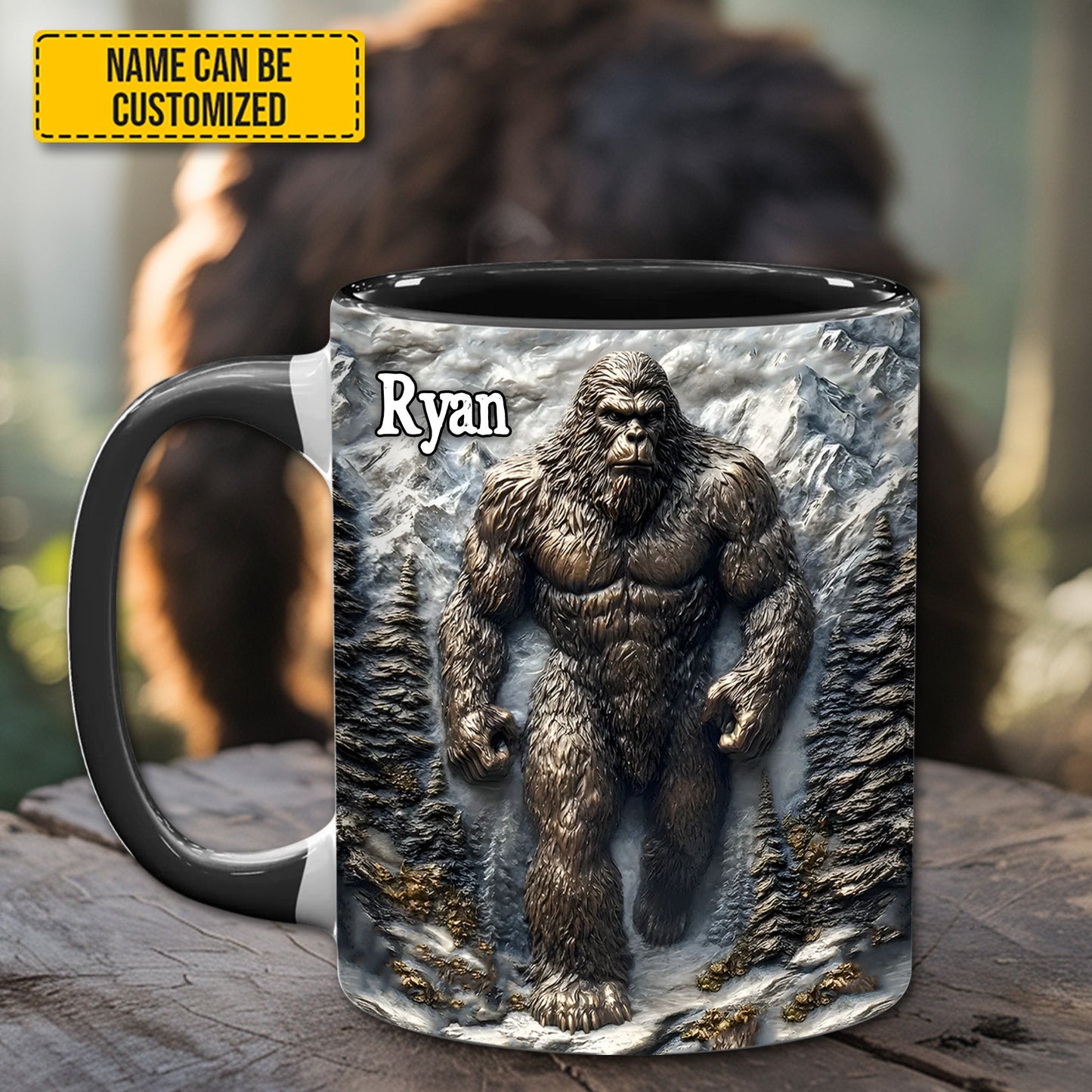 Shadow Stalker – Personalized Bigfoot Accent Mug