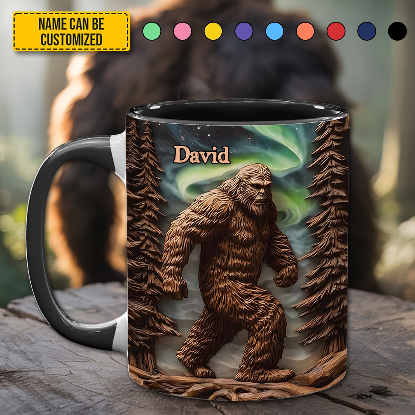 Wilderness Legend - Personalized Bigfoot Accent Mug