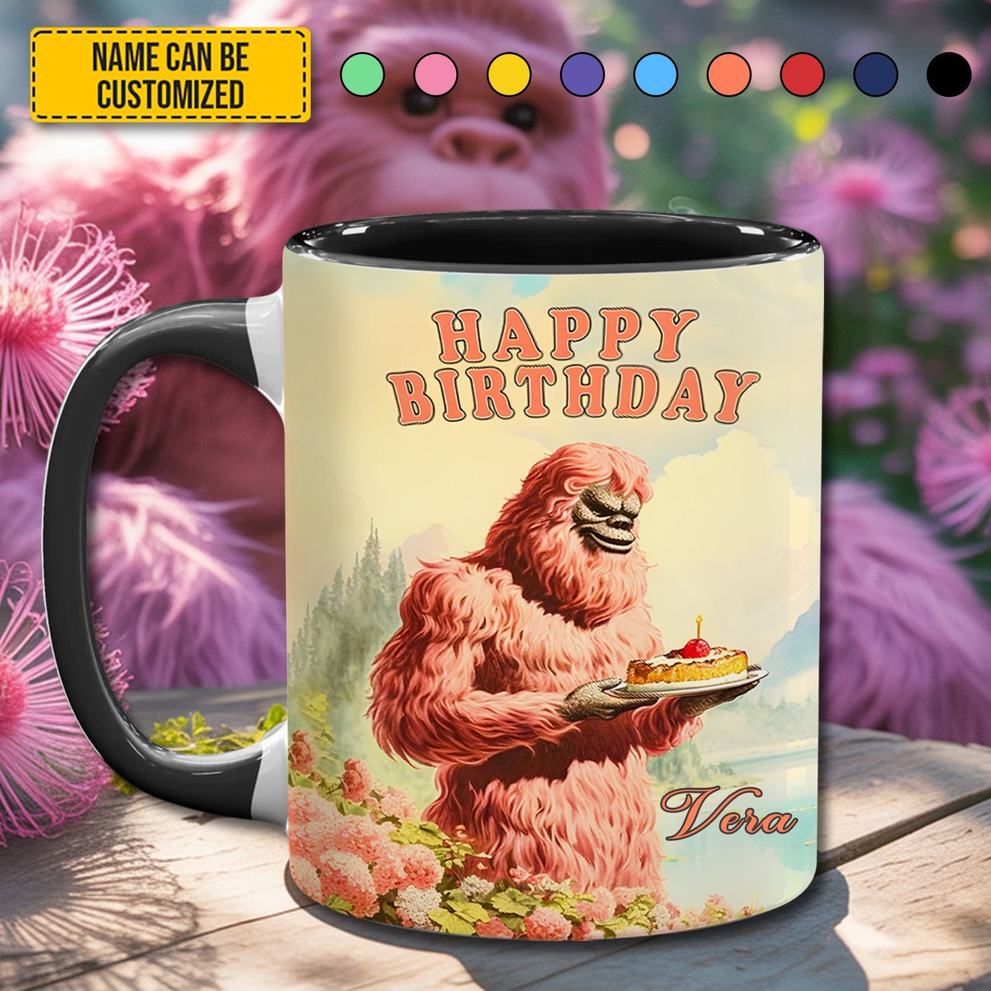 So Glad I Found You - BigFoot Lovers Anniversary Personalized Bigfoot Accent Mug!