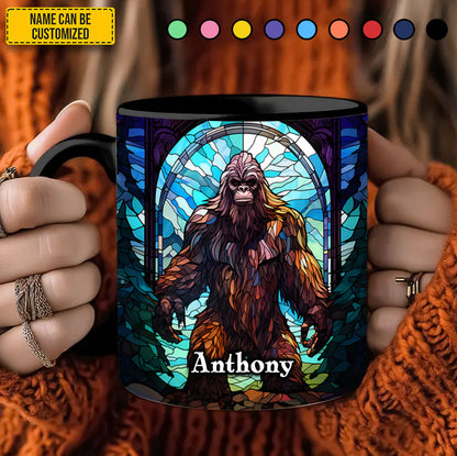 Personalized Bigfoot Stained Glass Accent Mug