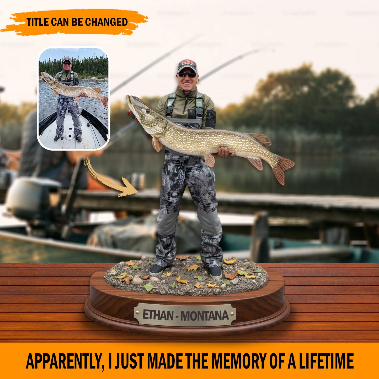 Trophy Fishing Moments – Personalized Photo Acrylic Plaque