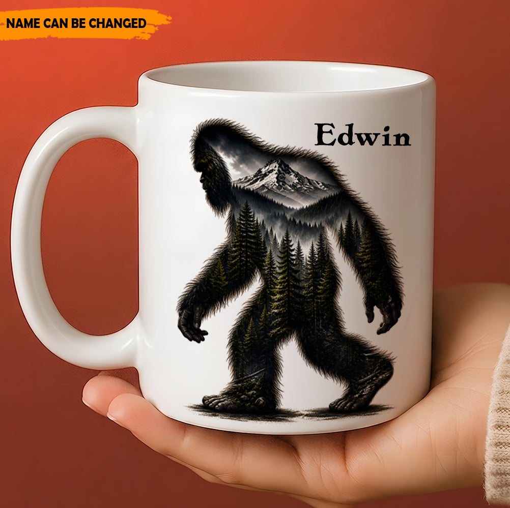 Shadow Of The Wilderness – Personalized Bigfoot White Mug