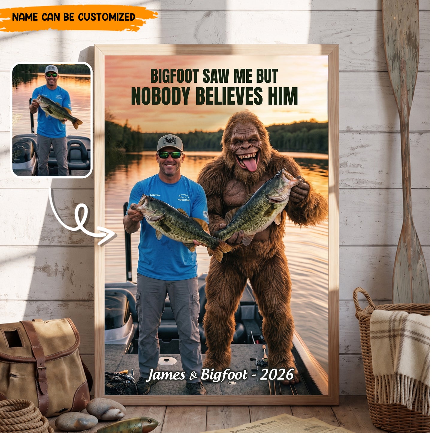 Bigfoot Saw Me But Nobody Believes Him - Personalized Poster Canvas Ver10