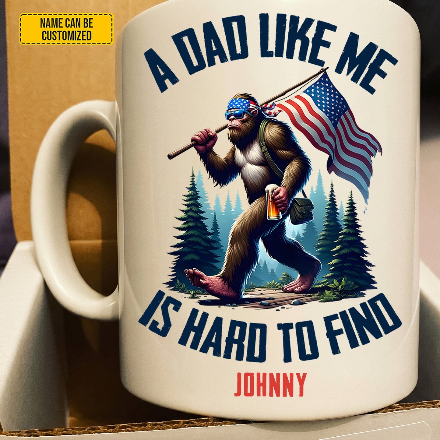 Hard To Find Legends – Personalized Bigfoot White Mug