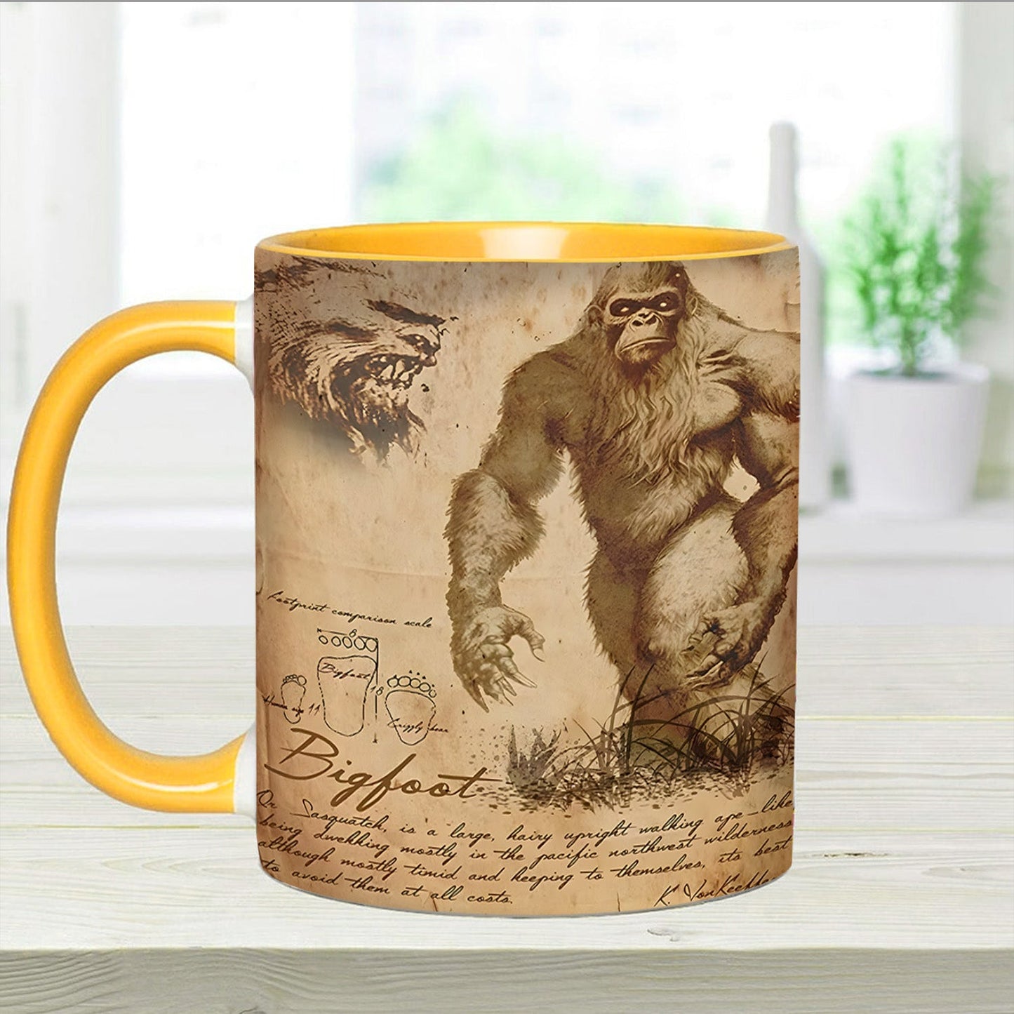 Bigfoot Legend in the Trees – Personalized Bigfoot Accent Mug