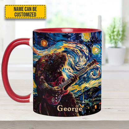 Bigfoot Sasquatch Print Forest Toile Funny Accent Mug