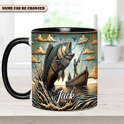 Love Fishing - Personalized Fishing Accent Mug