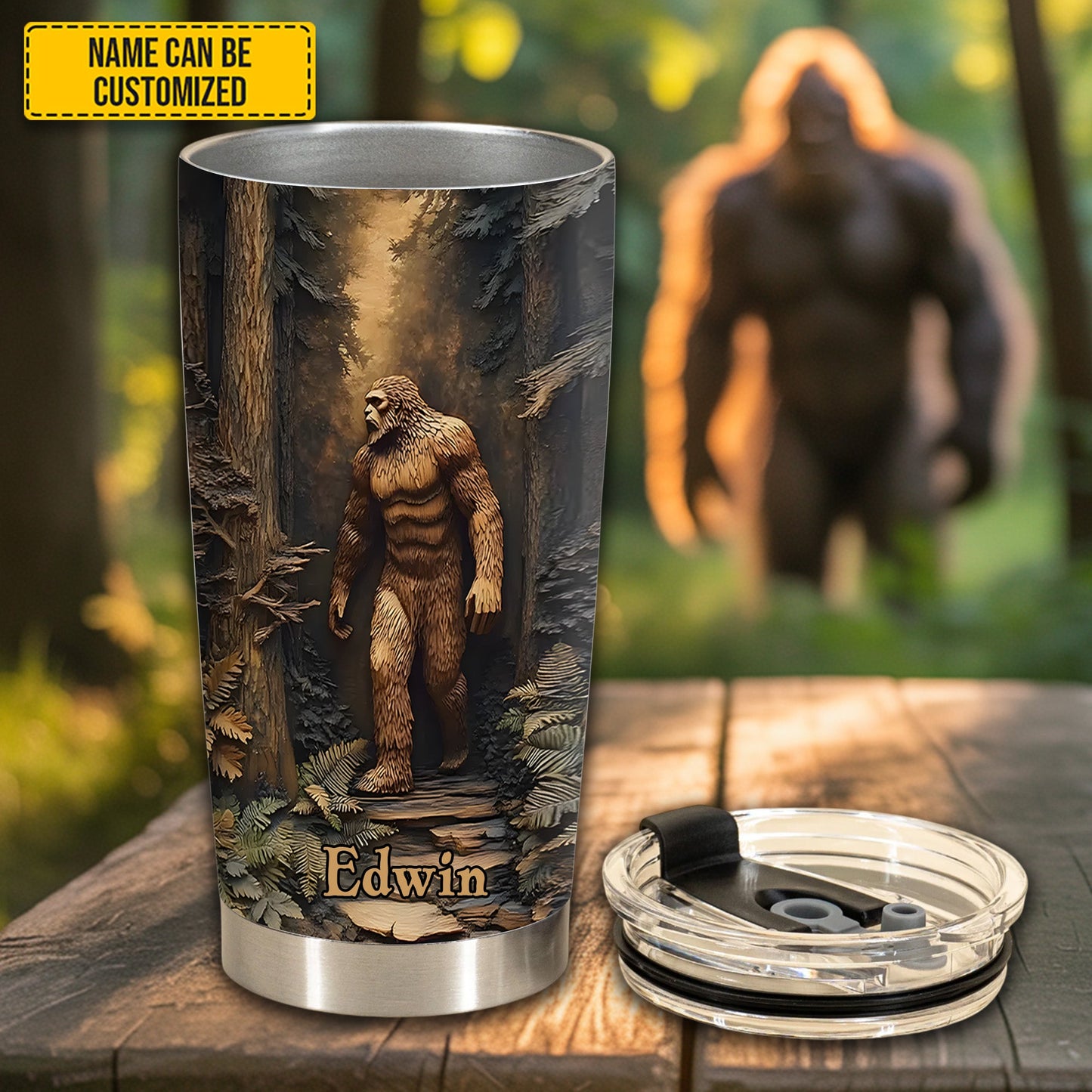 Legend in the Trees – Personalized Sasquatch Tumbler