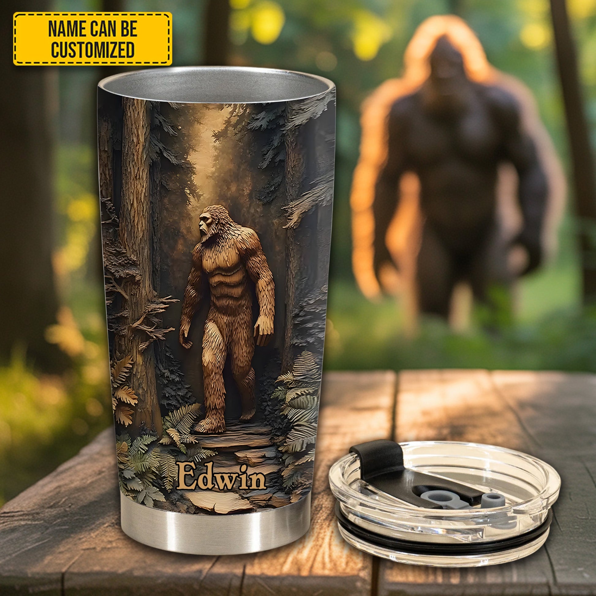 Legend in the Trees – Personalized Sasquatch Tumbler