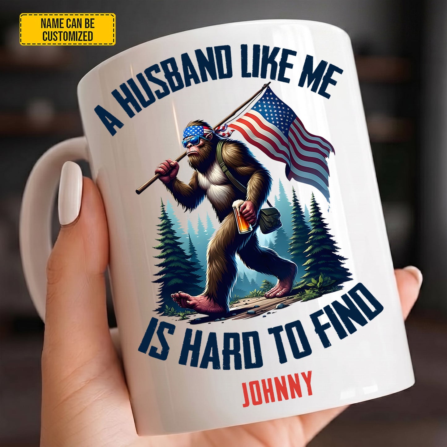 Hard To Find Legends – Personalized Bigfoot White Mug
