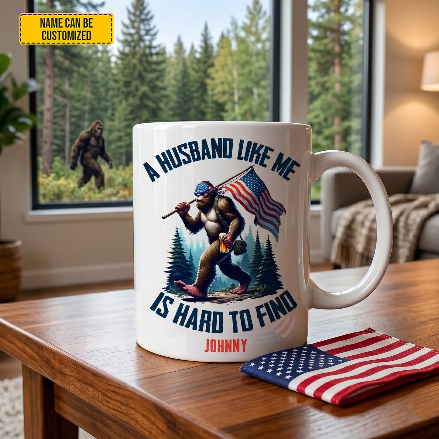 Hard To Find Legends – Personalized Bigfoot White Mug