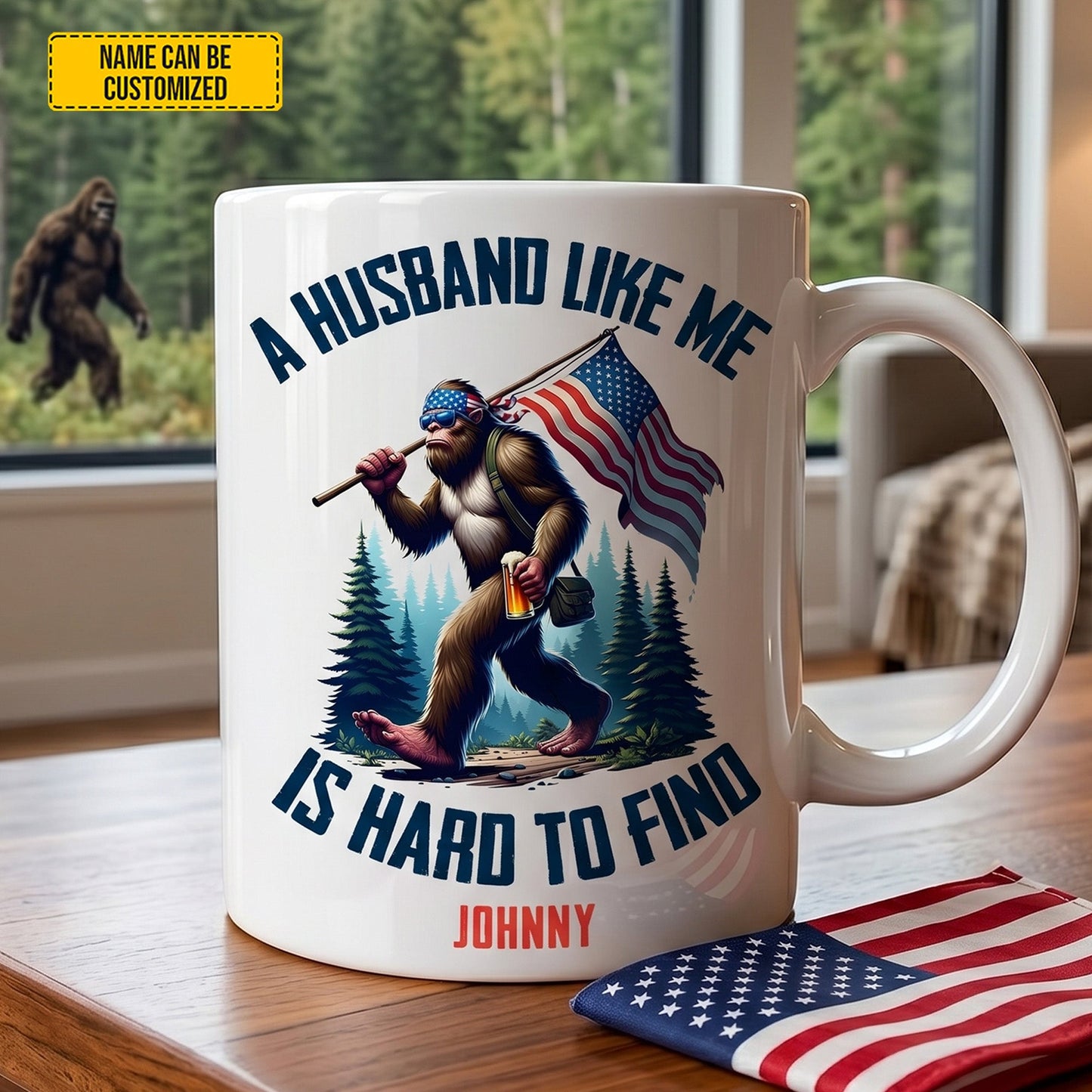 Hard To Find Legends – Personalized Bigfoot White Mug