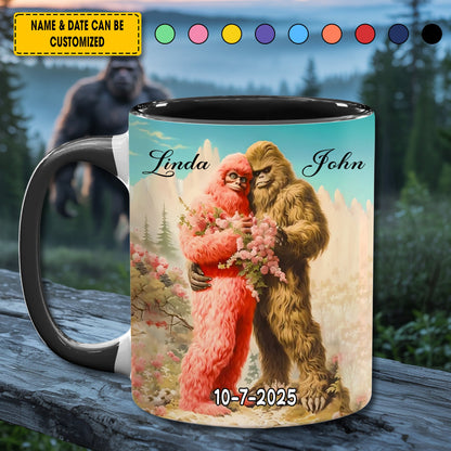 BigFoot Happy Birthday Lovers – Personalized Bigfoot Accent Mug