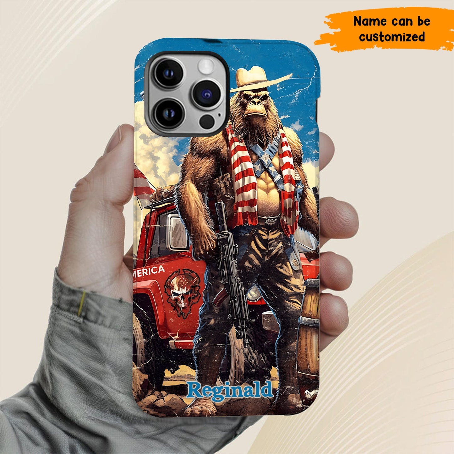 Bigfoot ‘Merica – Personalized Patriotic Phone Case