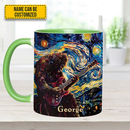 Bigfoot Sasquatch Print Forest Toile Funny Accent Mug