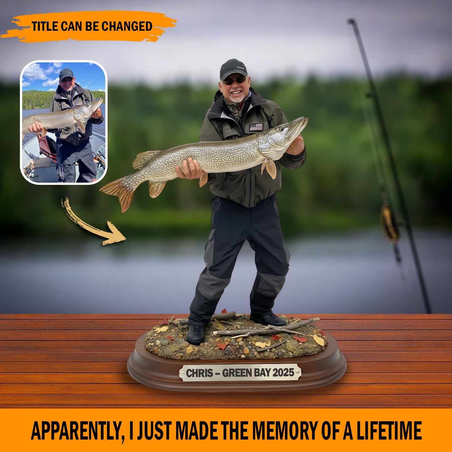 Trophy Fishing Moments – Personalized Photo Acrylic Plaque