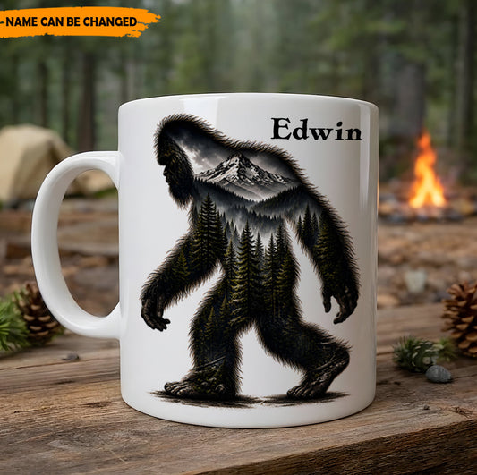 Shadow Of The Wilderness – Personalized Bigfoot White Mug