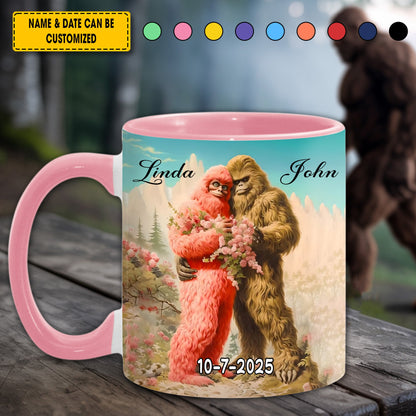 BigFoot Happy Birthday Lovers – Personalized Bigfoot Accent Mug