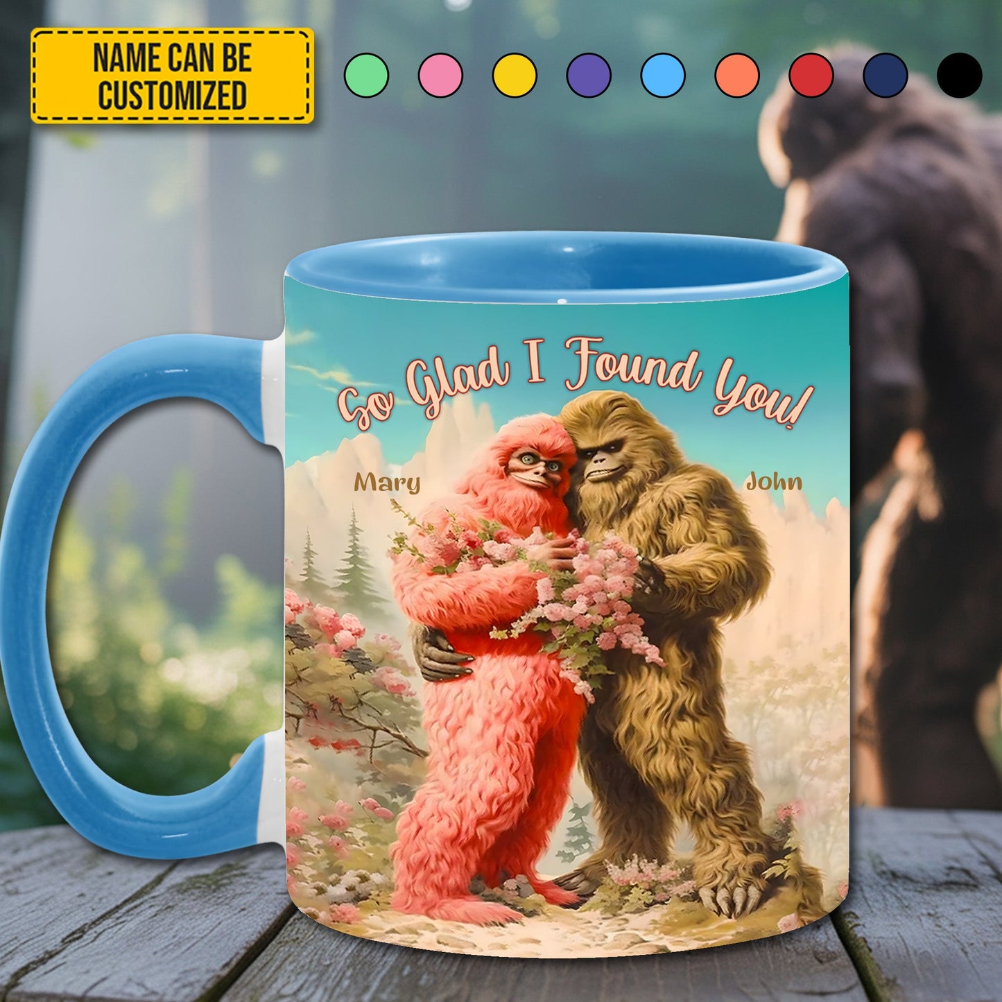 Bigfoot Vibes - Personalized Sasquatch Accent Mug