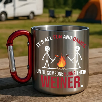 Burnt Weiner – Funny Camping Carabiner Mug