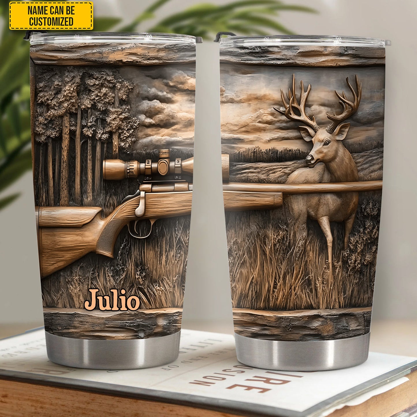 Wild Hunt – Personalized Deer Hunter Tumbler