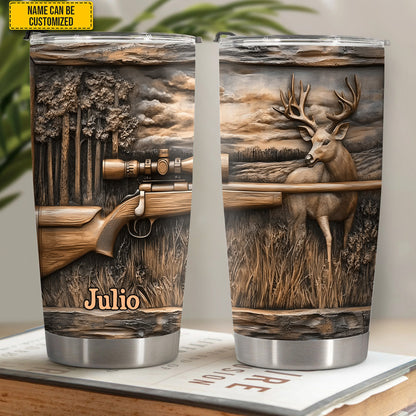Wild Hunt – Personalized Deer Hunter Tumbler