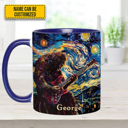 Bigfoot Sasquatch Print Forest Toile Funny Accent Mug