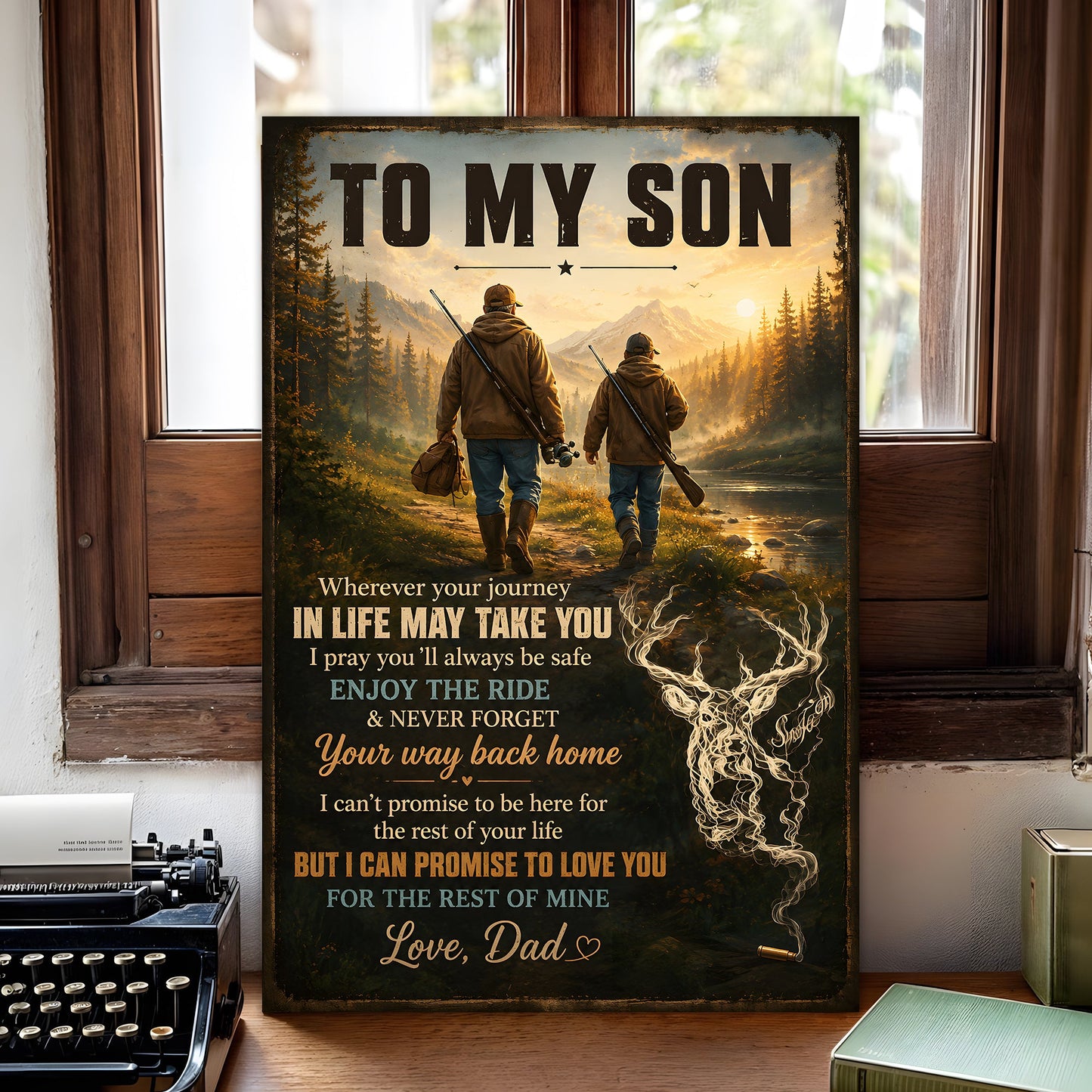 To My Son Hunting Poster Canvas