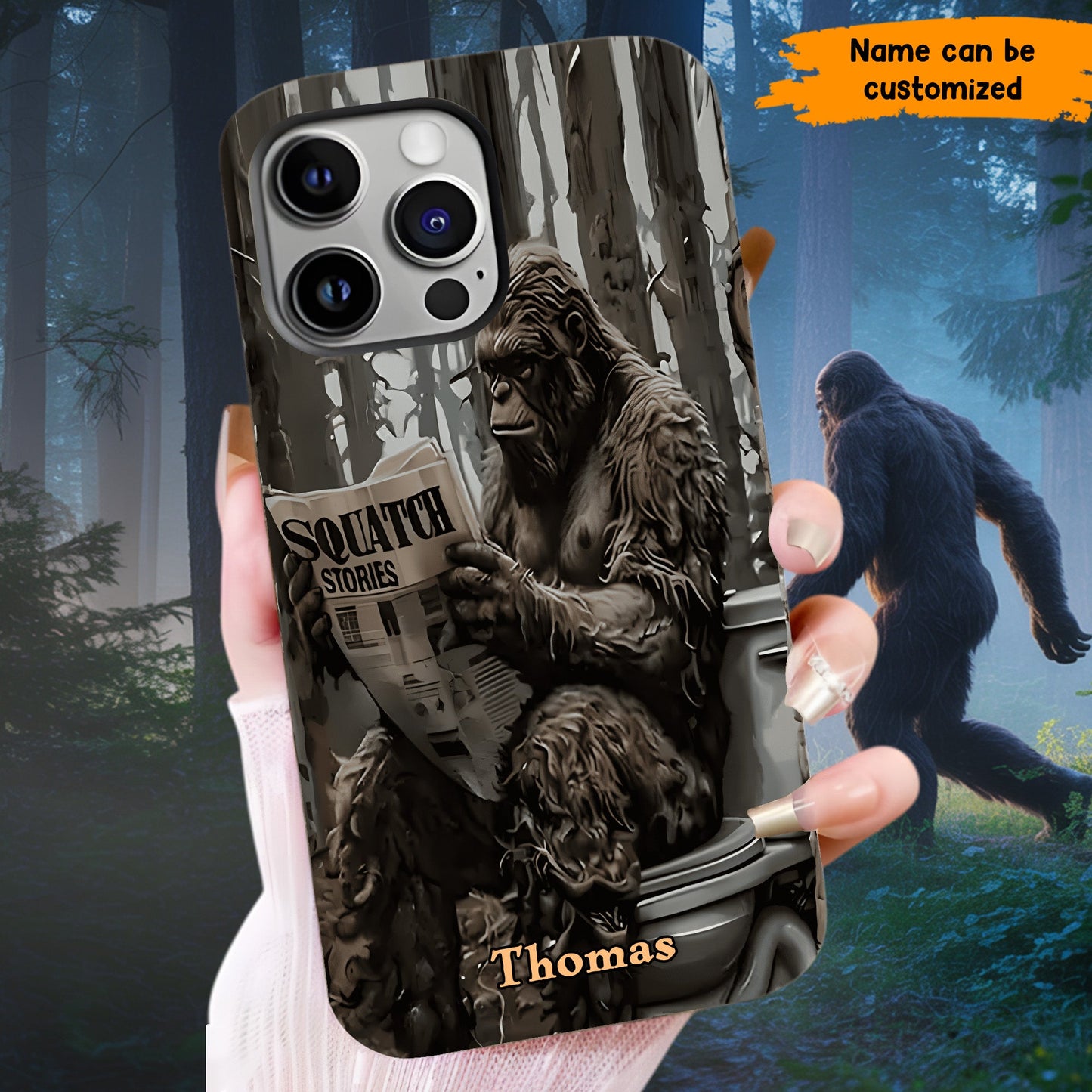 "Squatch Stories” – Personalized Bigfoot Phone Case