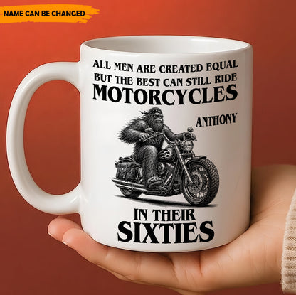 Still Riding In Their Sixties - Personalized Biker White Mug