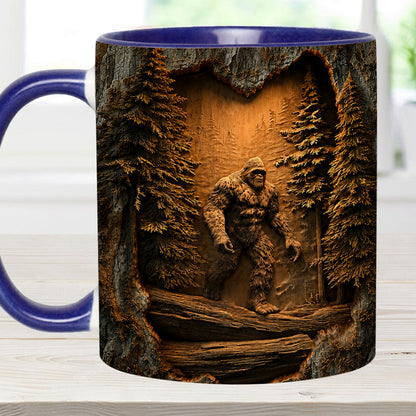 Personalized Sasquatch In The Woods Mug – Custom Name Wilderness Accent Mug