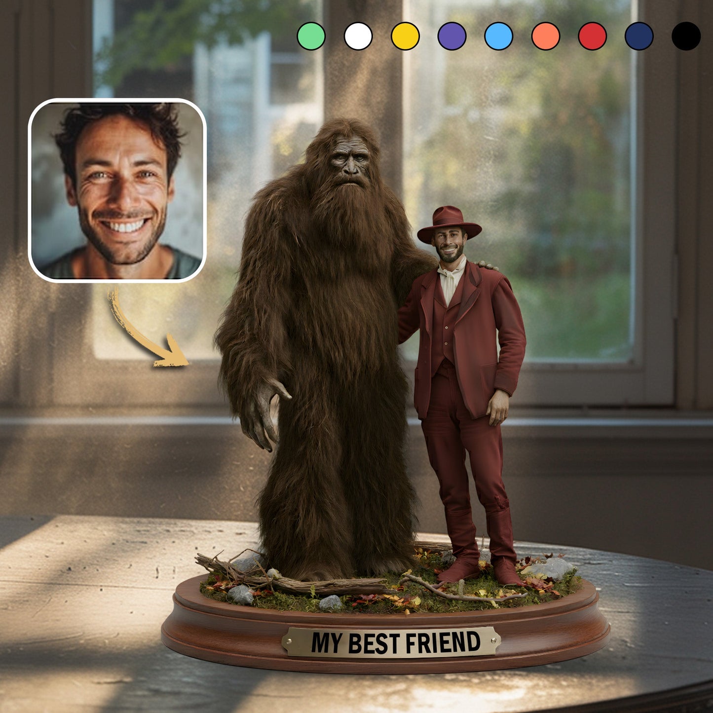 My Hairy Bestie – Personalized Best Friend Acrylic Plaque