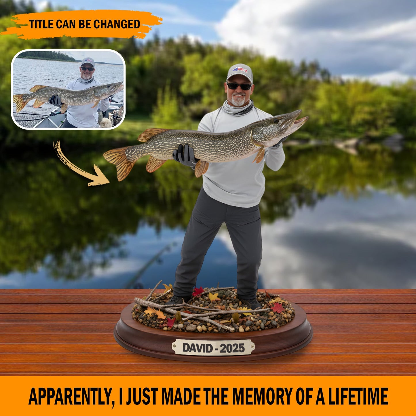 Trophy Fishing Moments – Personalized Photo Acrylic Plaque