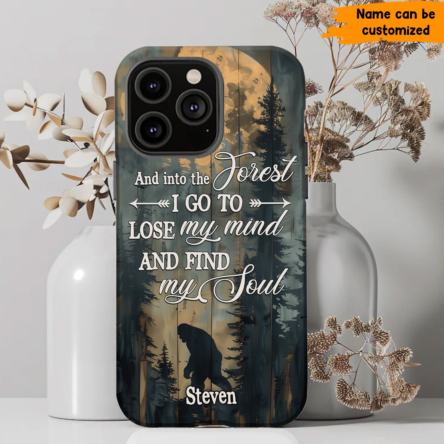 Into the Woods - Personalized Bigfoot Phone Case
