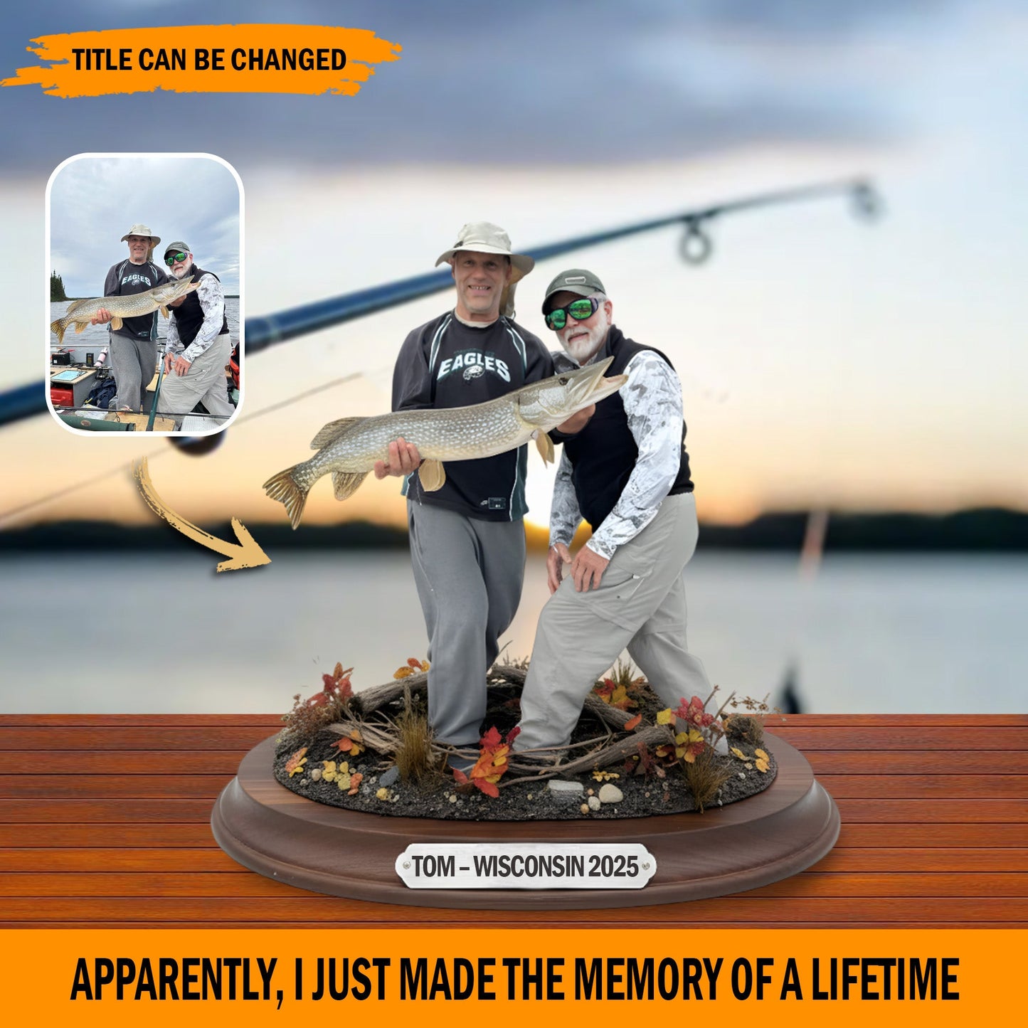 Trophy Fishing Moments – Personalized Photo Acrylic Plaque