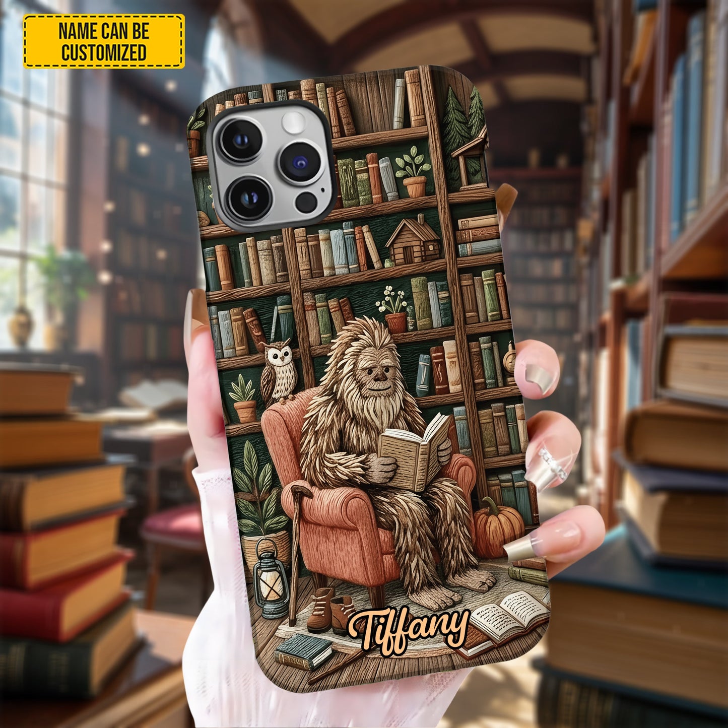 Bigfoot Book Nook – Personalized Phone Case