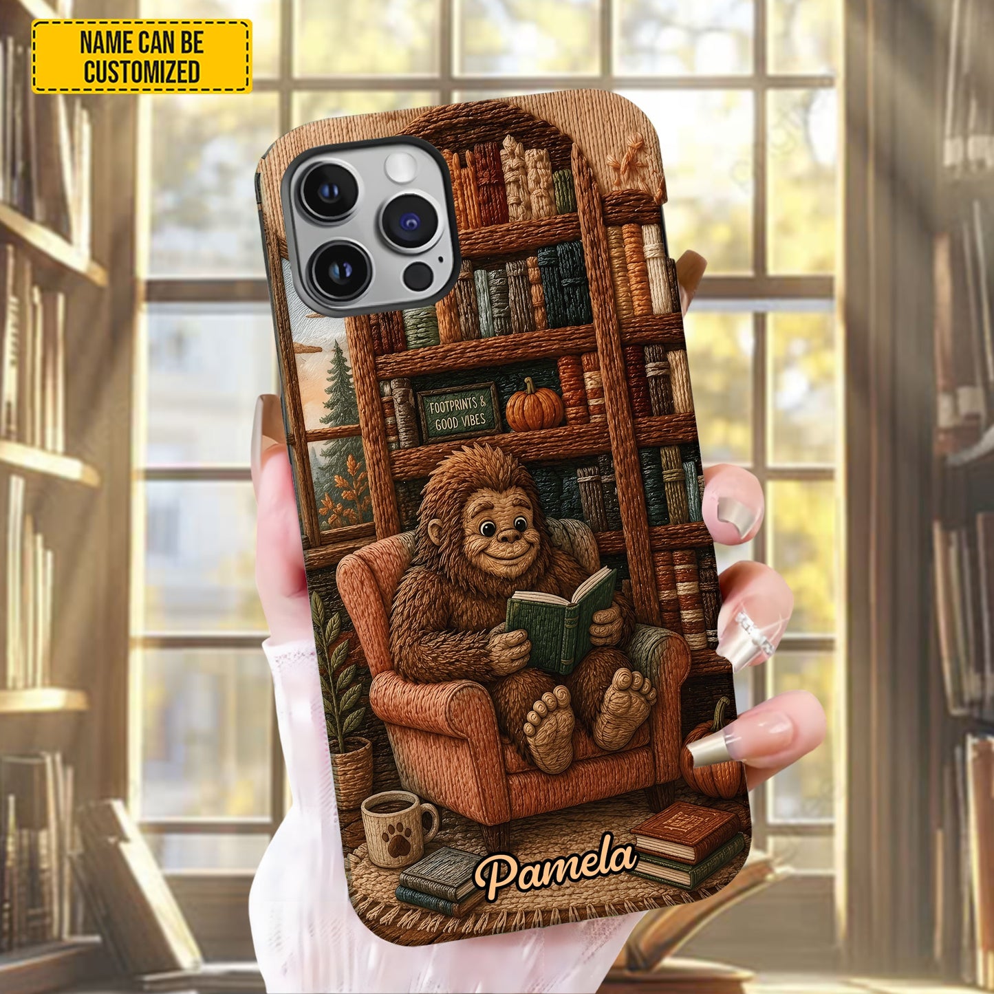 Bigfoot Book Nook – Personalized Phone Case