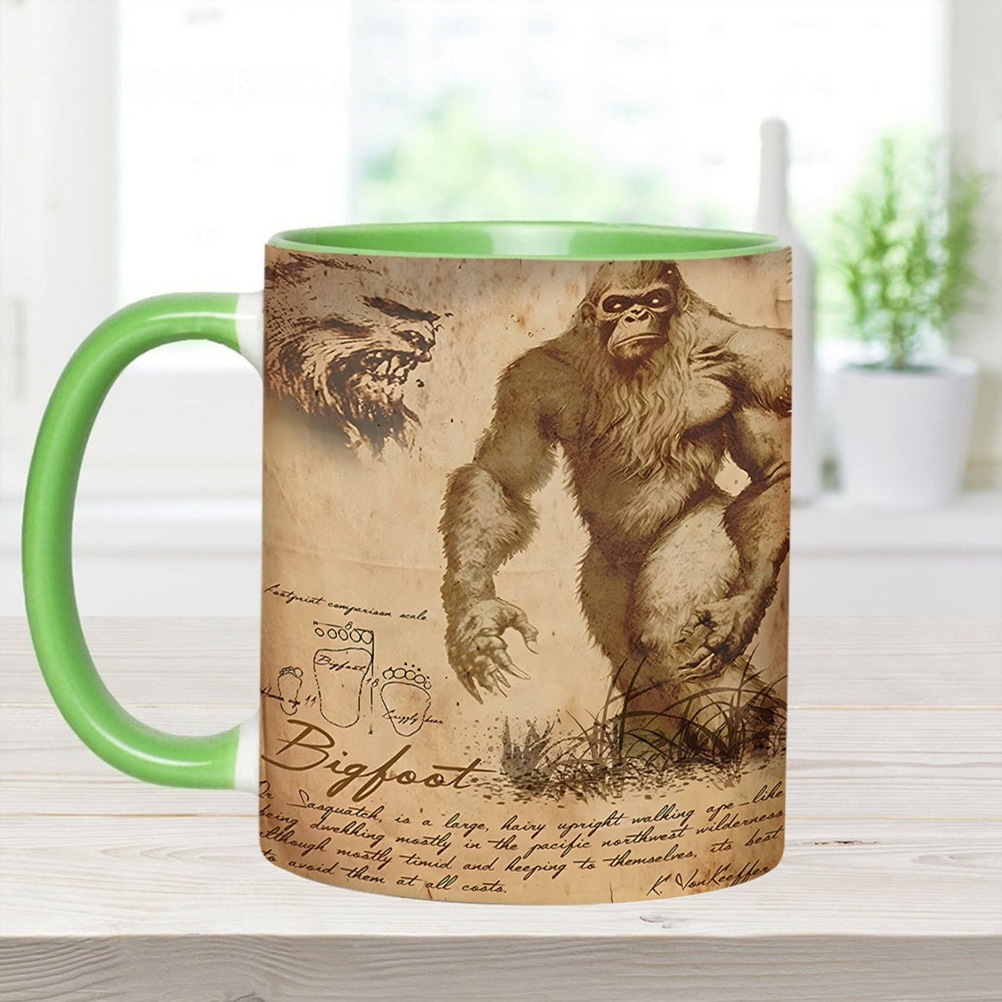 Bigfoot Legend in the Trees – Personalized Bigfoot Accent Mug