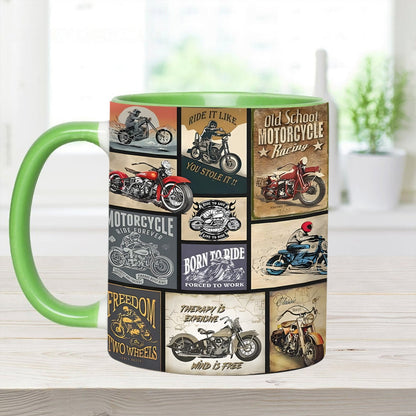 Backroad Memories Vintage Motorcycle Accent Mug