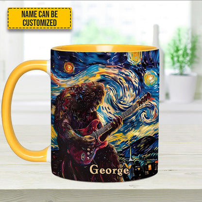 Bigfoot Sasquatch Print Forest Toile Funny Accent Mug