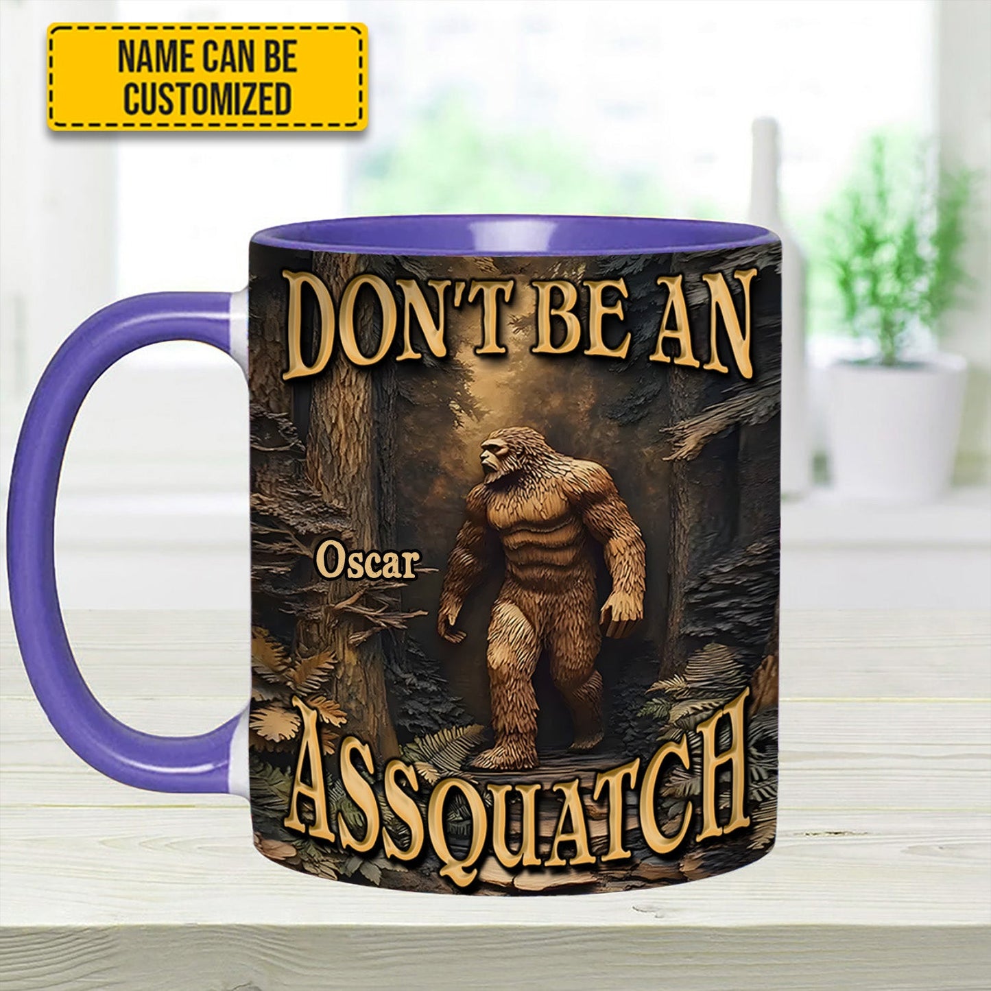 Chill & Don’t Care – Personalized Sasquatch Accent Mug