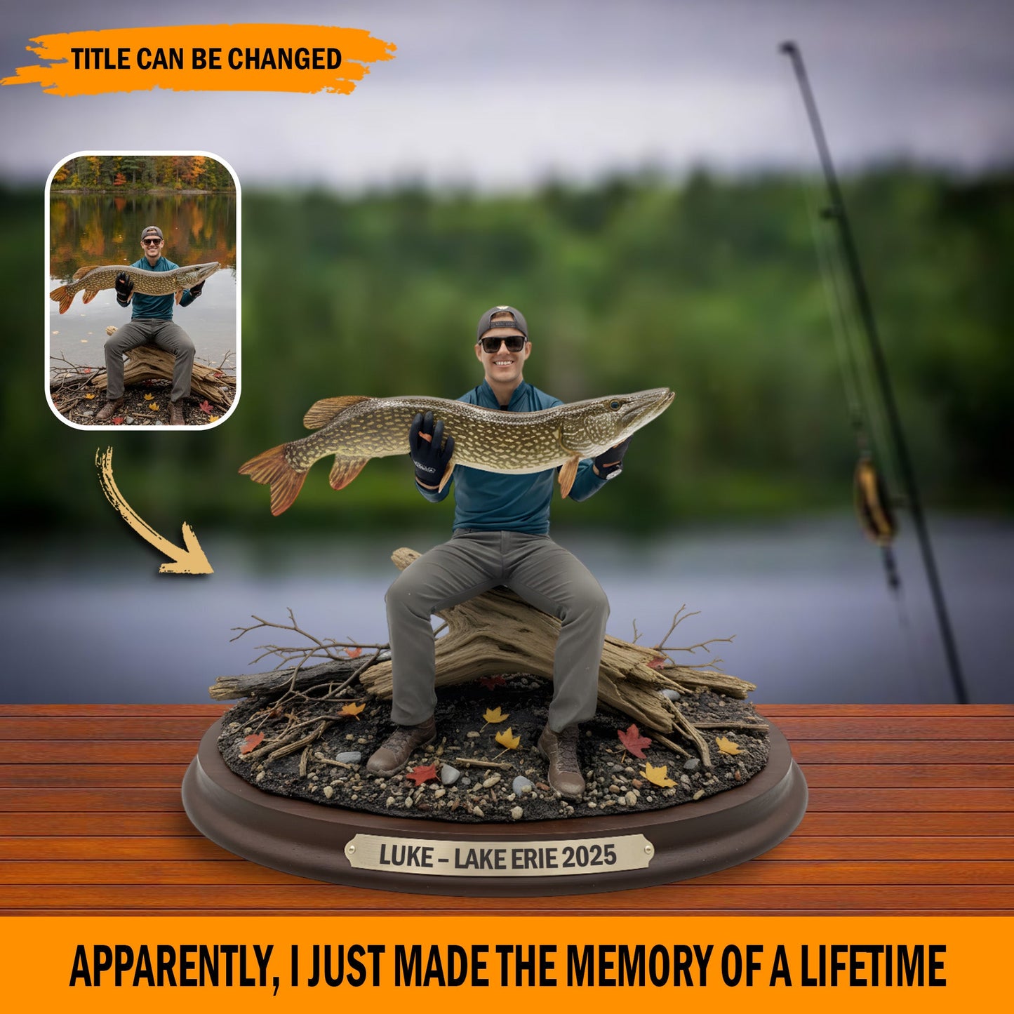 Trophy Fishing Moments – Personalized Photo Acrylic Plaque
